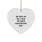 Funny Dancer Heart Ornament Gifts from Men to Dancers, Unique Christmas Unique Gifts for Women Friends Family - Image 1